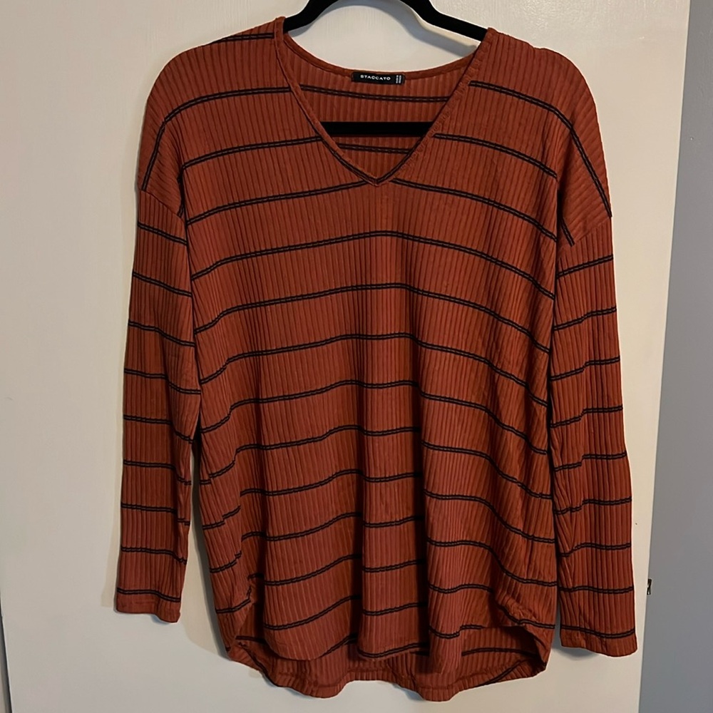 NWOT Striped long sleeve top